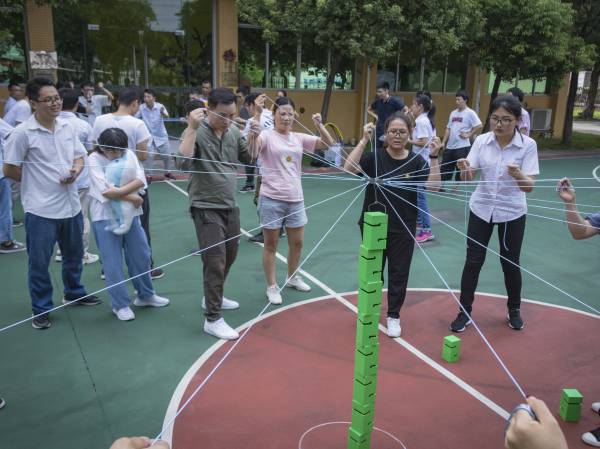 達(dá)森趣味運動會合力搭建比賽